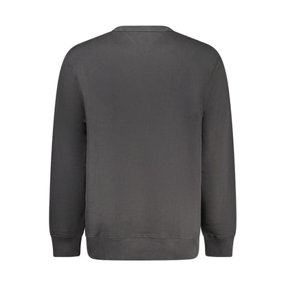 Felpa da uomo in cotone nero Tommy Hilfiger