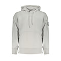 Felpa da uomo in cotone grigio Calvin Klein