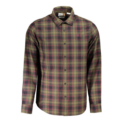 Camicia da uomo Timberland Verde in cotone