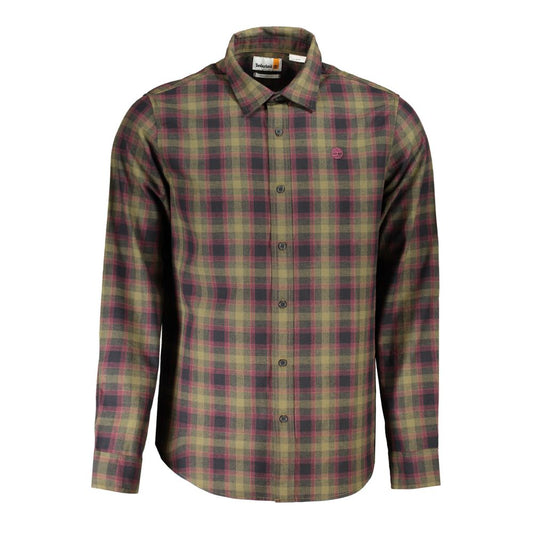 Camicia da uomo Timberland Verde in cotone