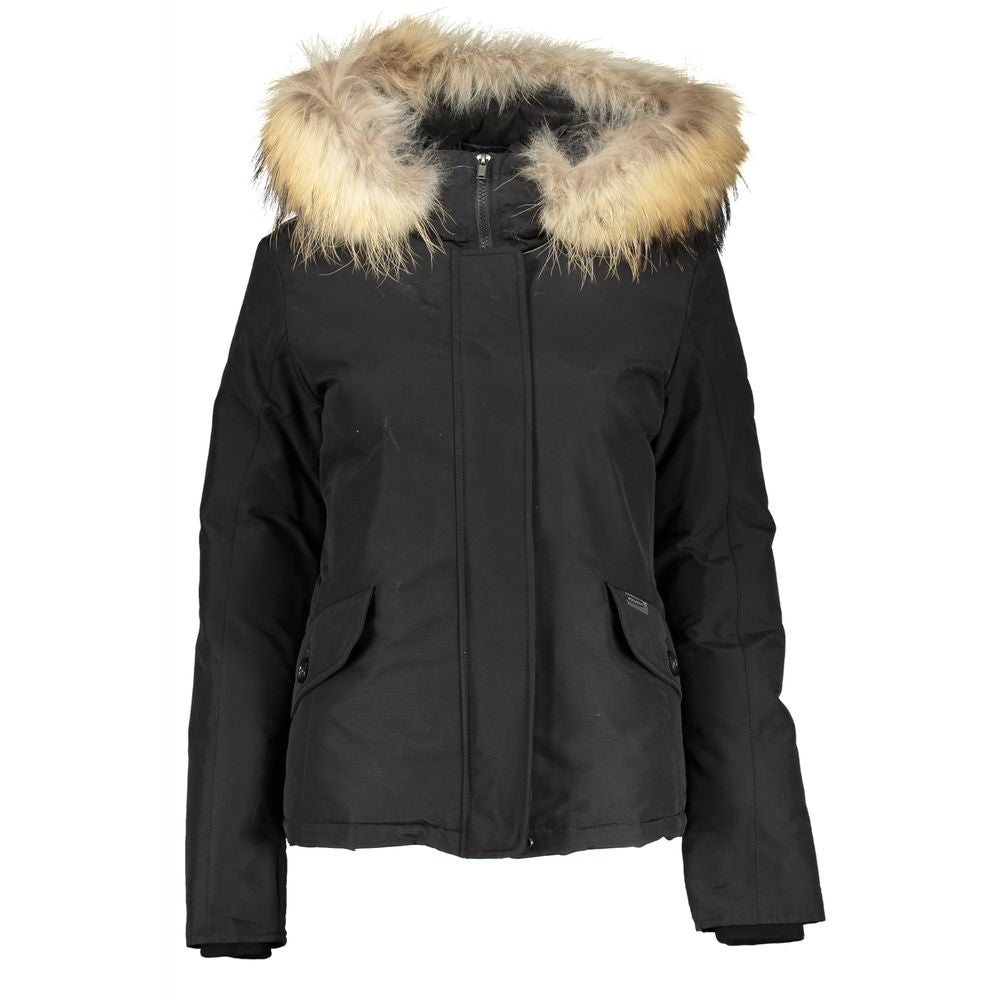 Giacca da donna Woolrich in cotone nero