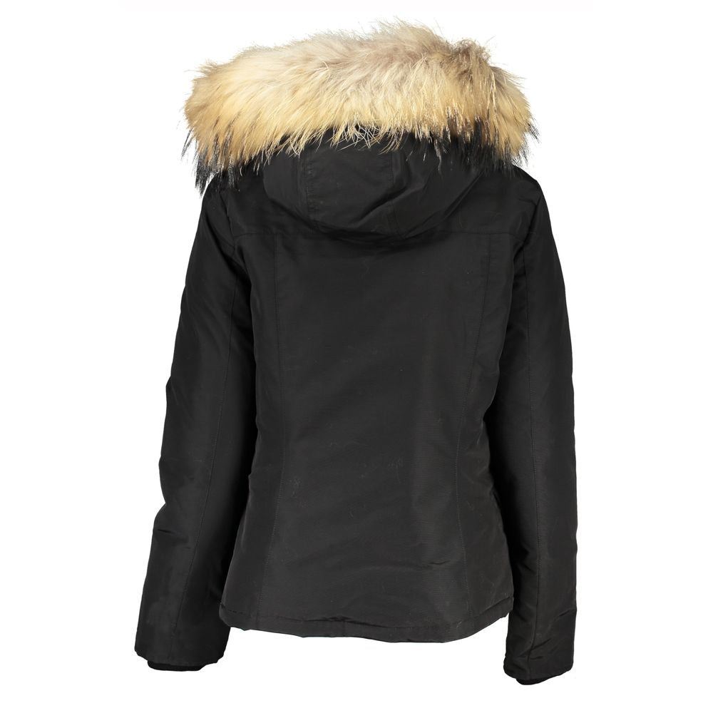 Giacca da donna Woolrich in cotone nero
