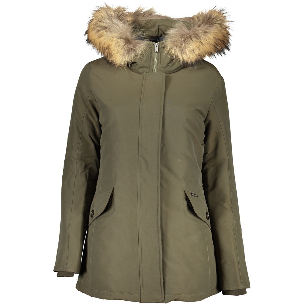 Giacca da donna in cotone Woolrich verde