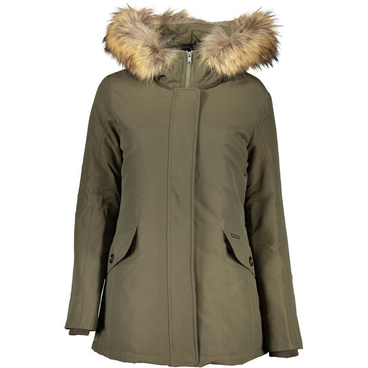 Giacca da donna in cotone Woolrich verde