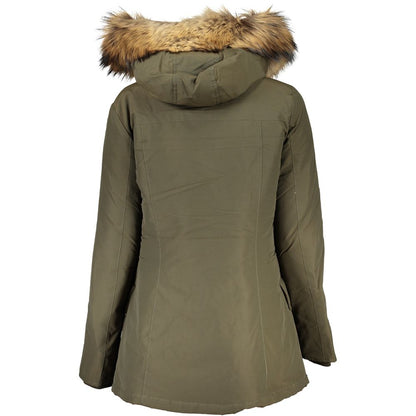 Giacca da donna Woolrich in cotone verde