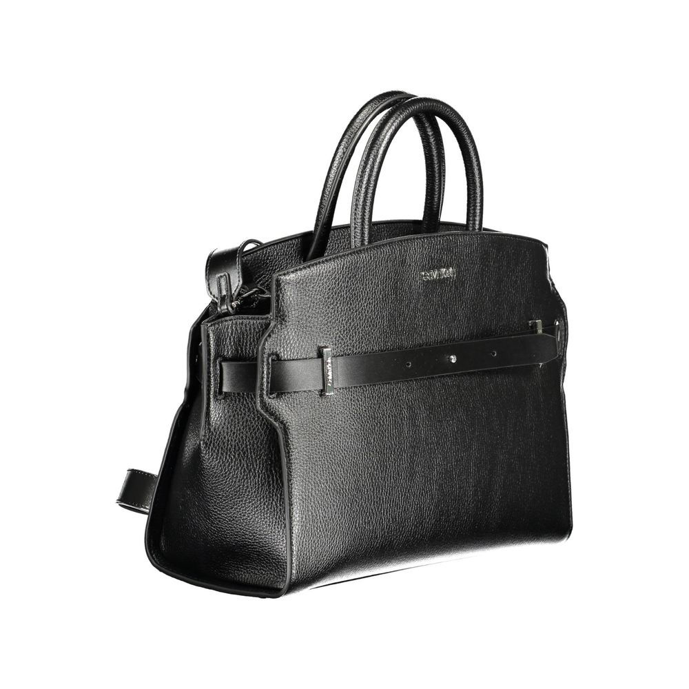Borsa a mano da donna Calvin Klein Nero in poliuretano