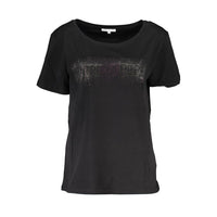 T-shirt da donna in cotone nero Patrizia Pepe