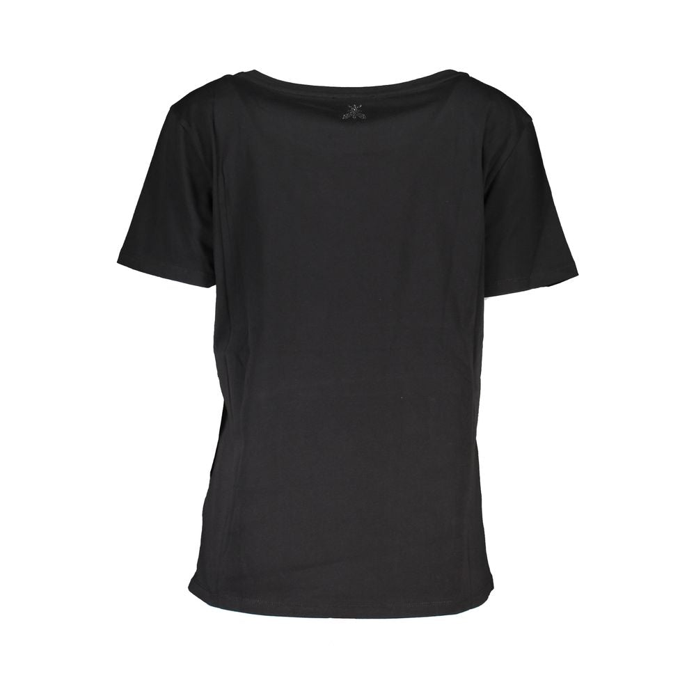 T-shirt da donna in cotone nero Patrizia Pepe
