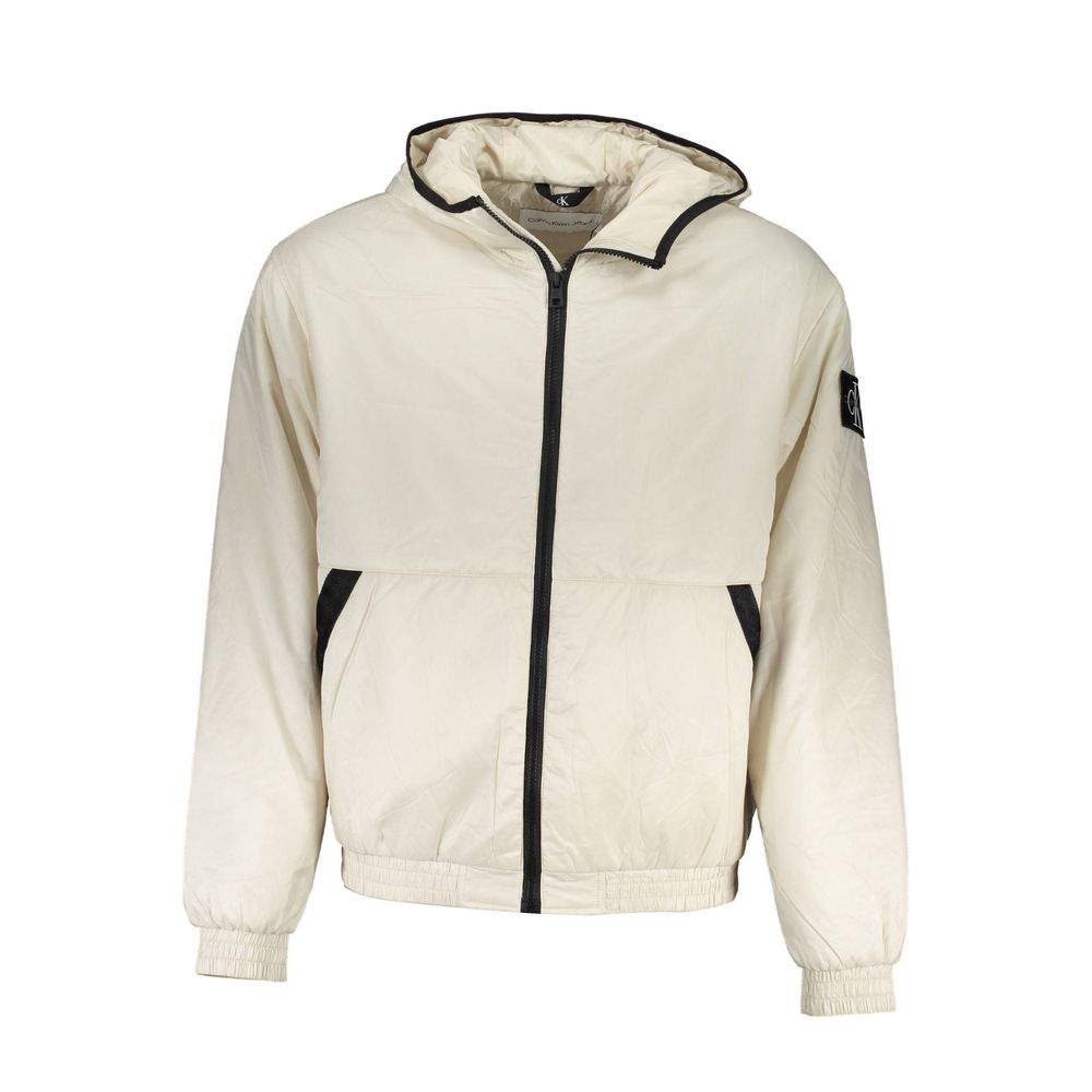 Veste homme Calvin Klein beige en polyester recyclé