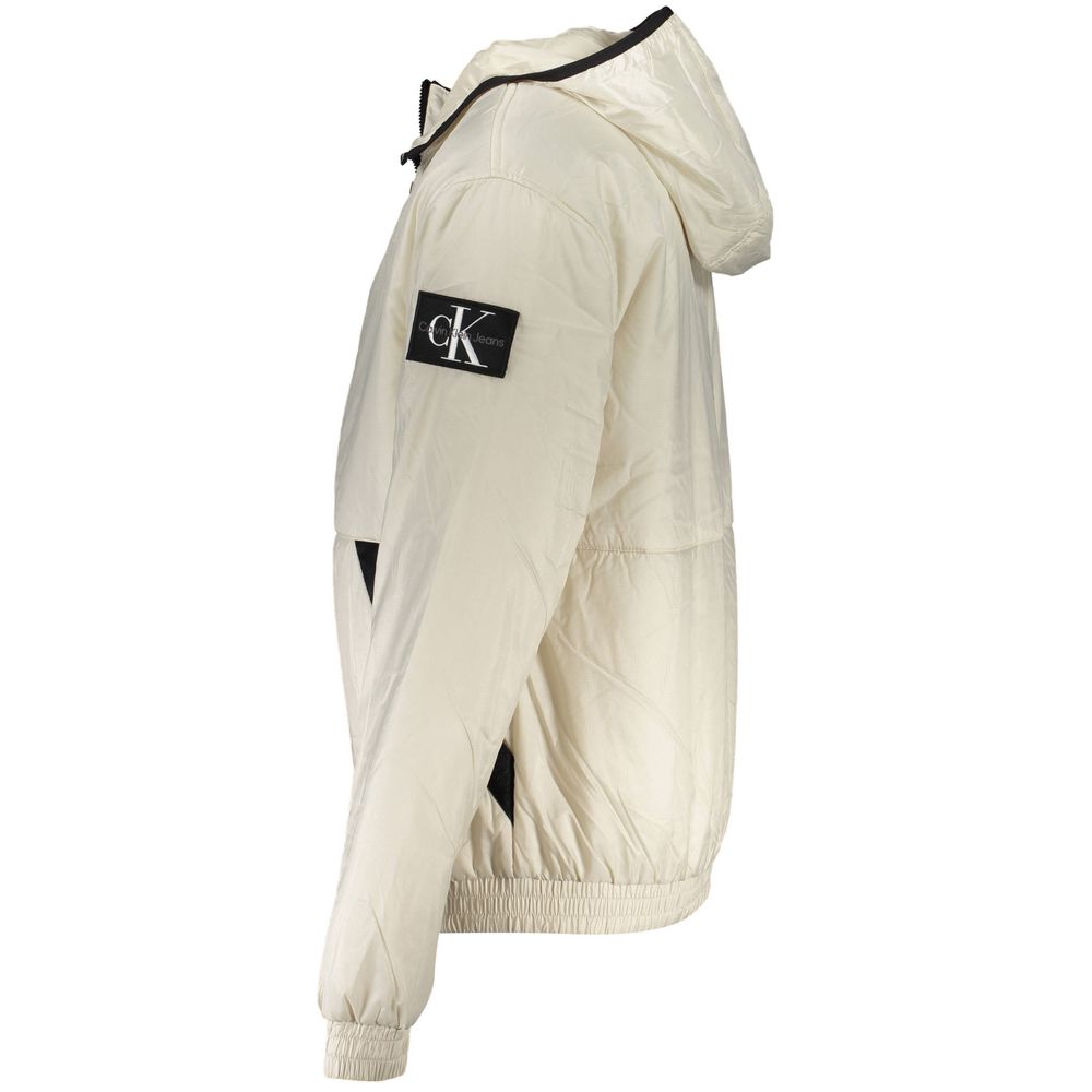 Veste homme Calvin Klein beige en polyester recyclé