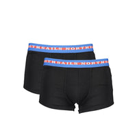 Boxer da uomo in cotone nero North Sails