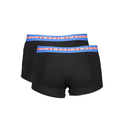 Boxer da uomo in cotone nero North Sails