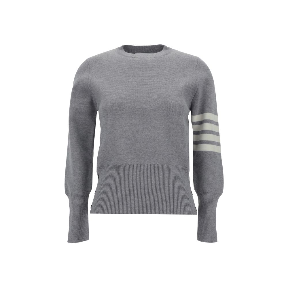 Sweat-shirt en laine polaire grise Thom Browne