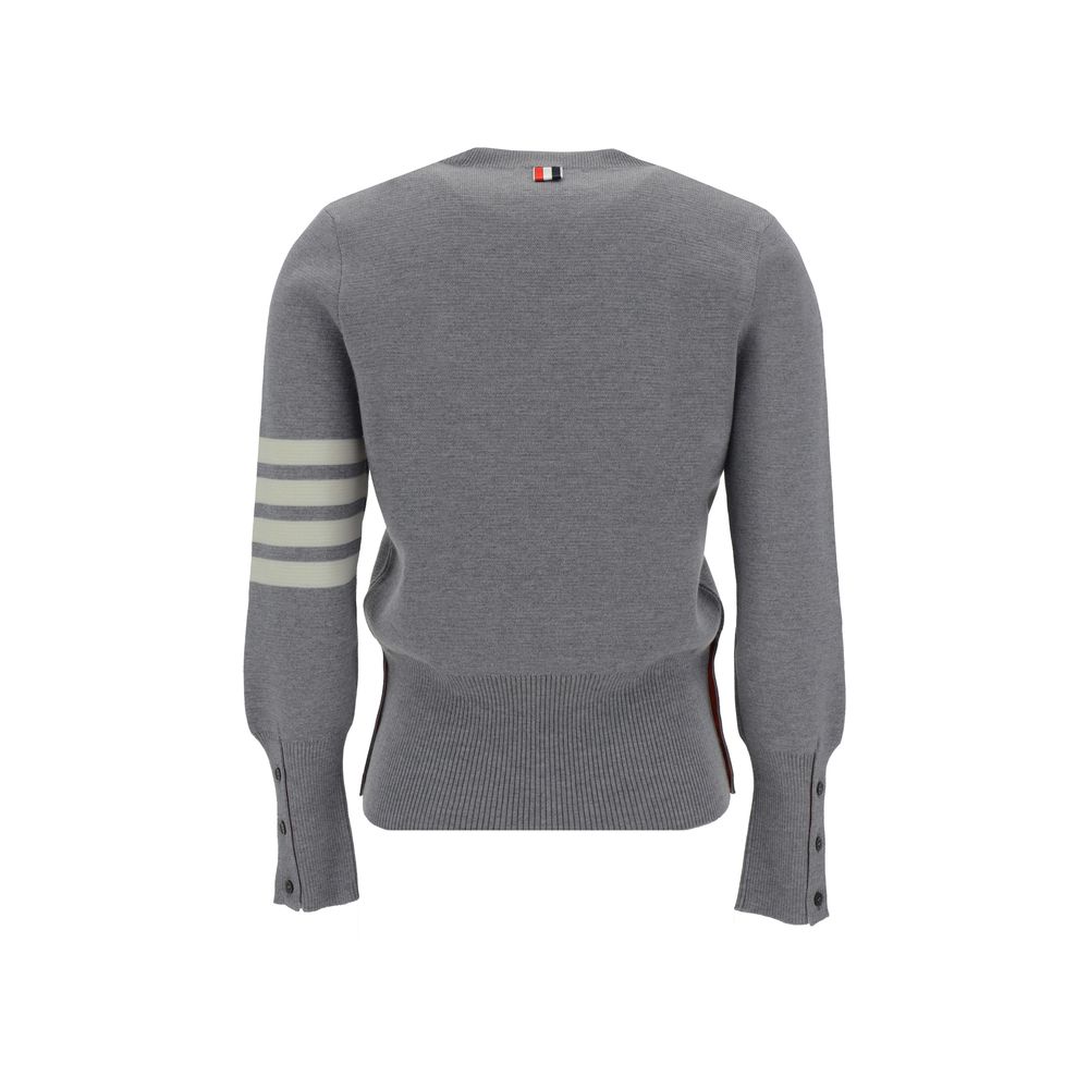 Sweat-shirt en laine polaire grise Thom Browne