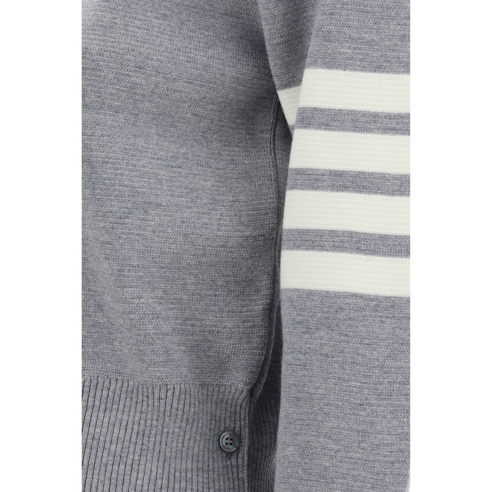 Sweat-shirt en laine polaire grise Thom Browne