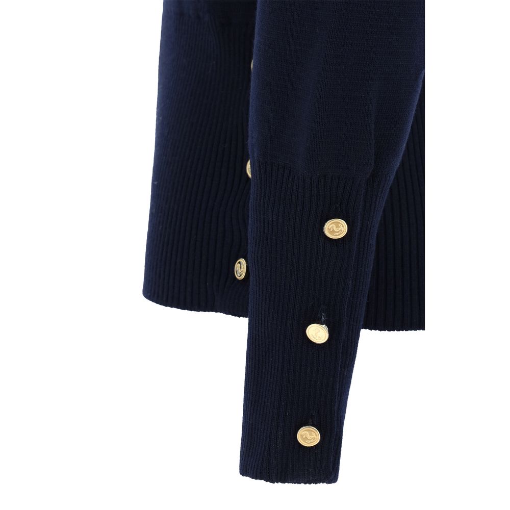Sweat-shirt en laine polaire bleue Thom Browne