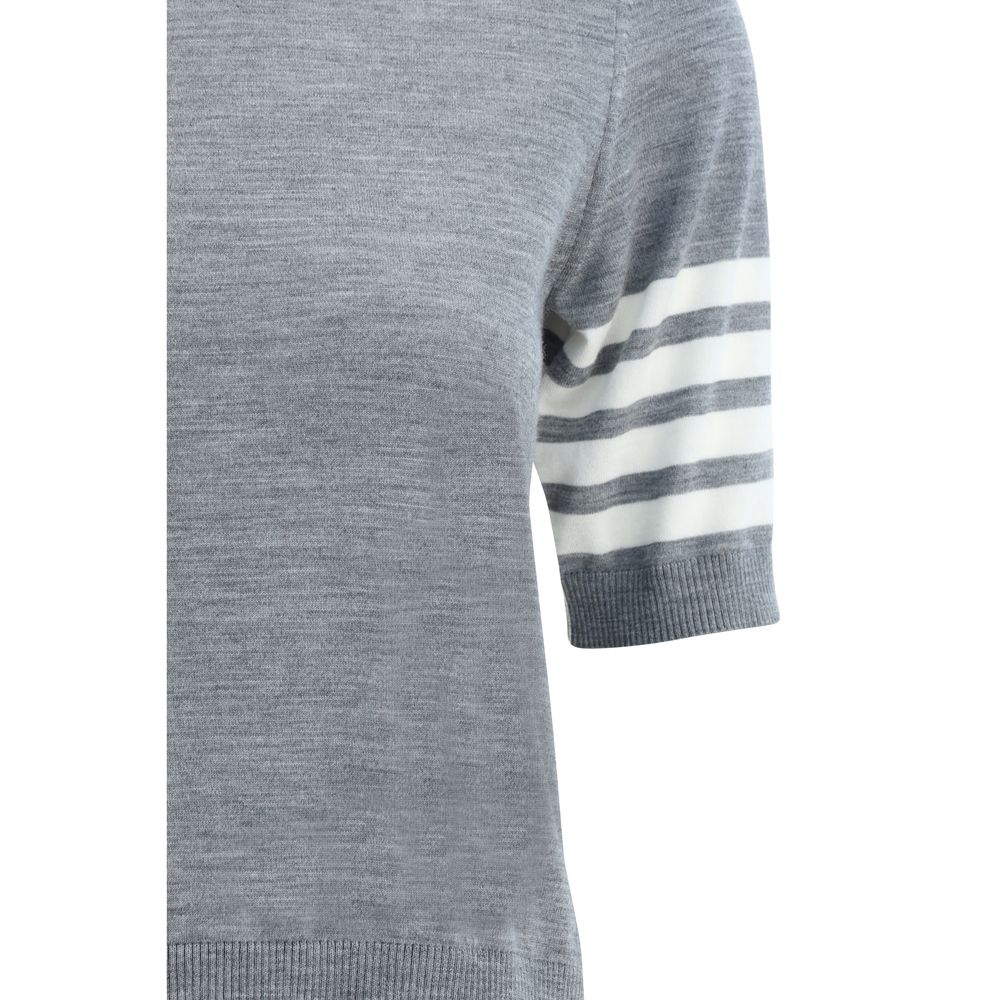 Thom Browne Col roulé gris en polyamide
