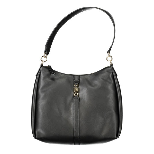 Borsa a tracolla da donna in poliestere nero Tommy Hilfiger