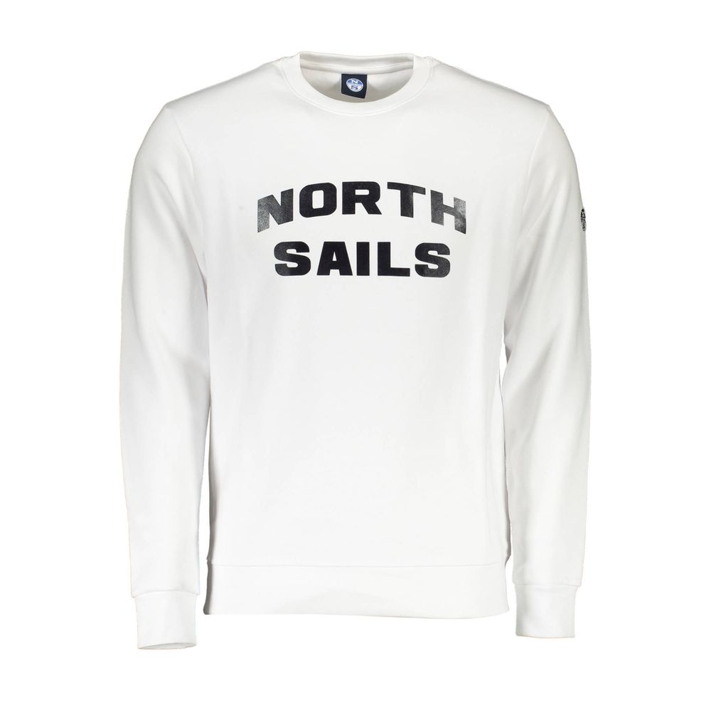 Felpa da uomo in cotone bianco North Sails