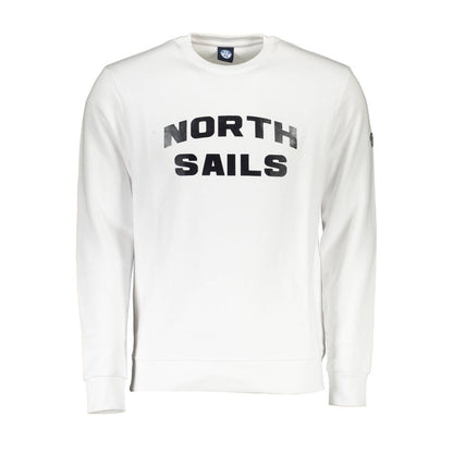 Felpa da uomo in cotone bianco North Sails