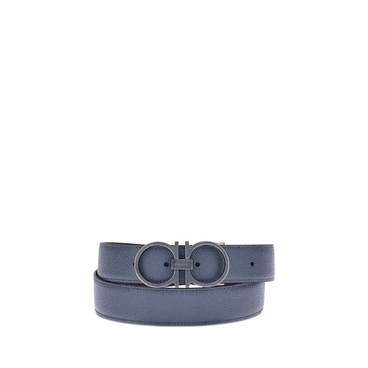 Cintura Ferragamo in pelle di vitello blu Bos Taurus Regular