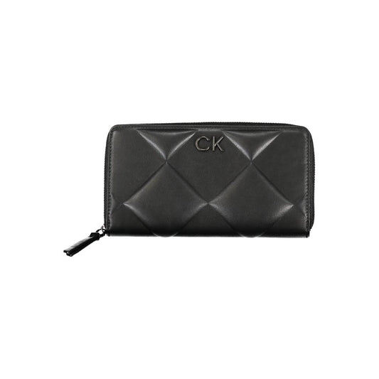 Portafoglio da donna Calvin Klein in poliestere nero