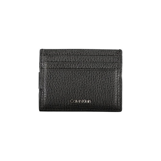 Porta carte di credito Calvin Klein Sleek in pelle con fermasoldi