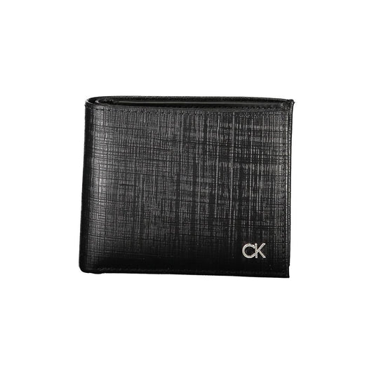 Portafoglio da uomo in pelle Calvin Klein Nero