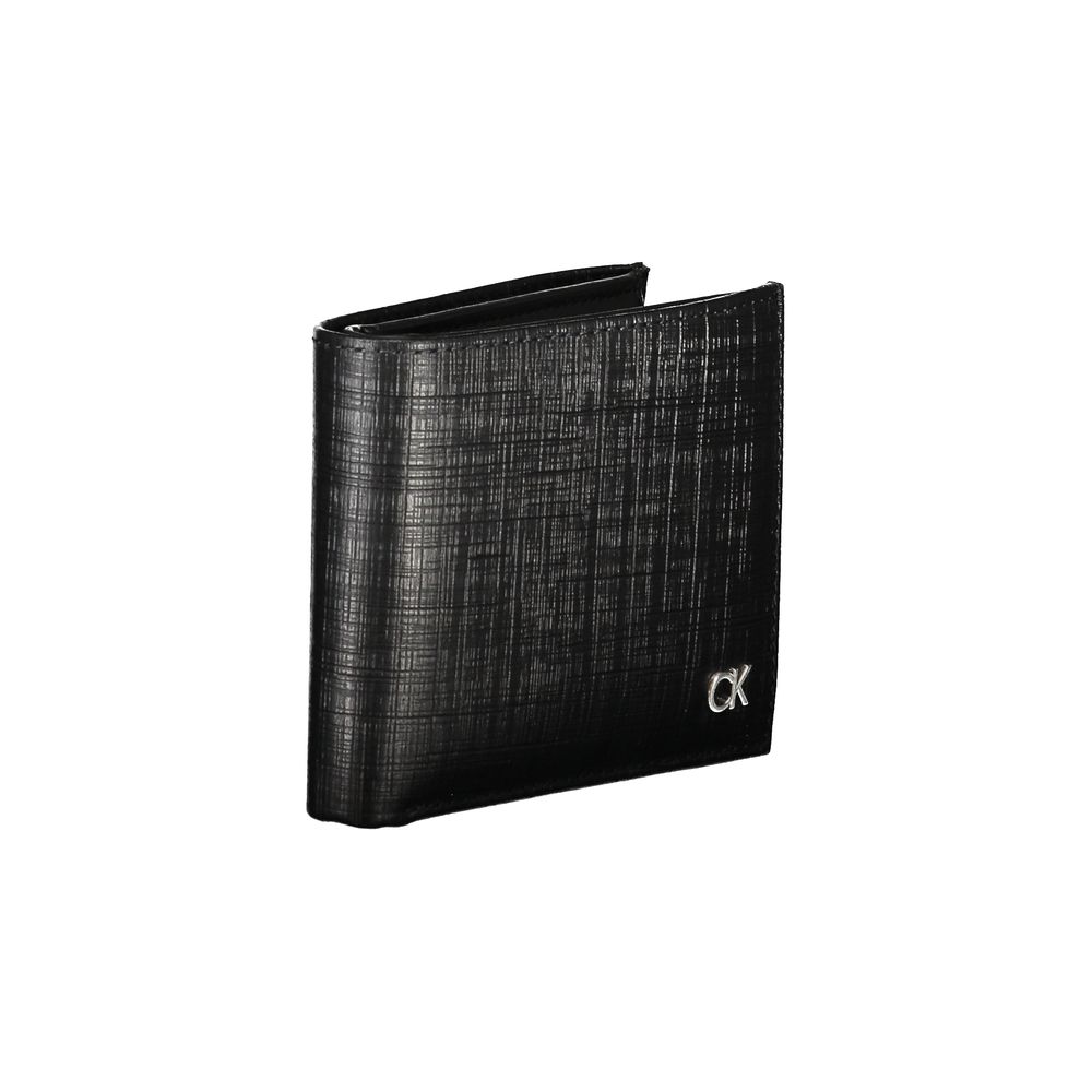 Portefeuille homme en cuir Calvin Klein Nero