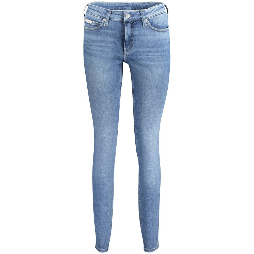 Jean Calvin Klein Blu en coton pour femme