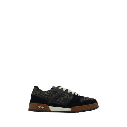 Sneakers basse in tessuto multicolore Fendi