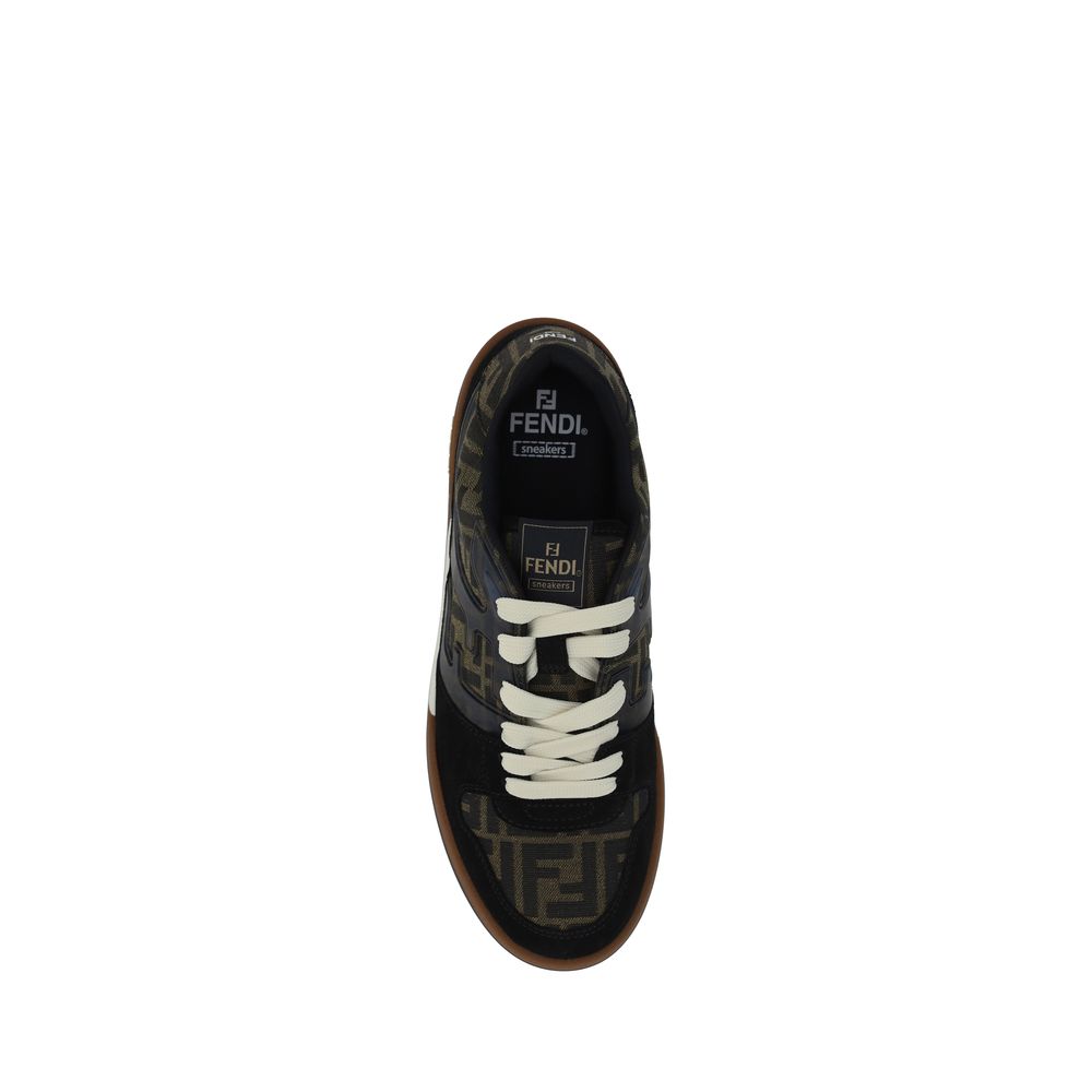 Baskets basses Fendi en tissu multicolore