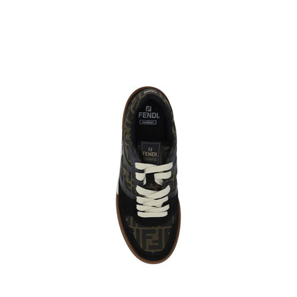 Sneakers basse in tessuto multicolore Fendi