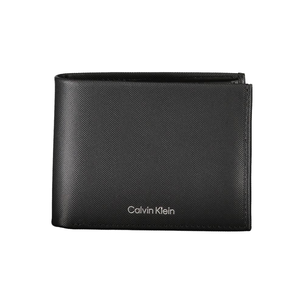Portefeuille élégant en cuir noir Calvin Klein avec protection RFID