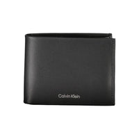 Portefeuille élégant en cuir noir Calvin Klein avec protection RFID