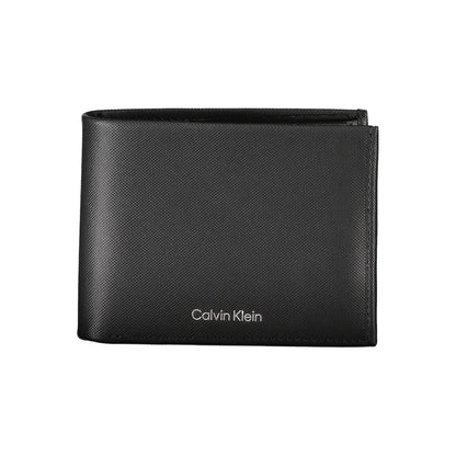 Portefeuille élégant en cuir noir Calvin Klein avec protection RFID