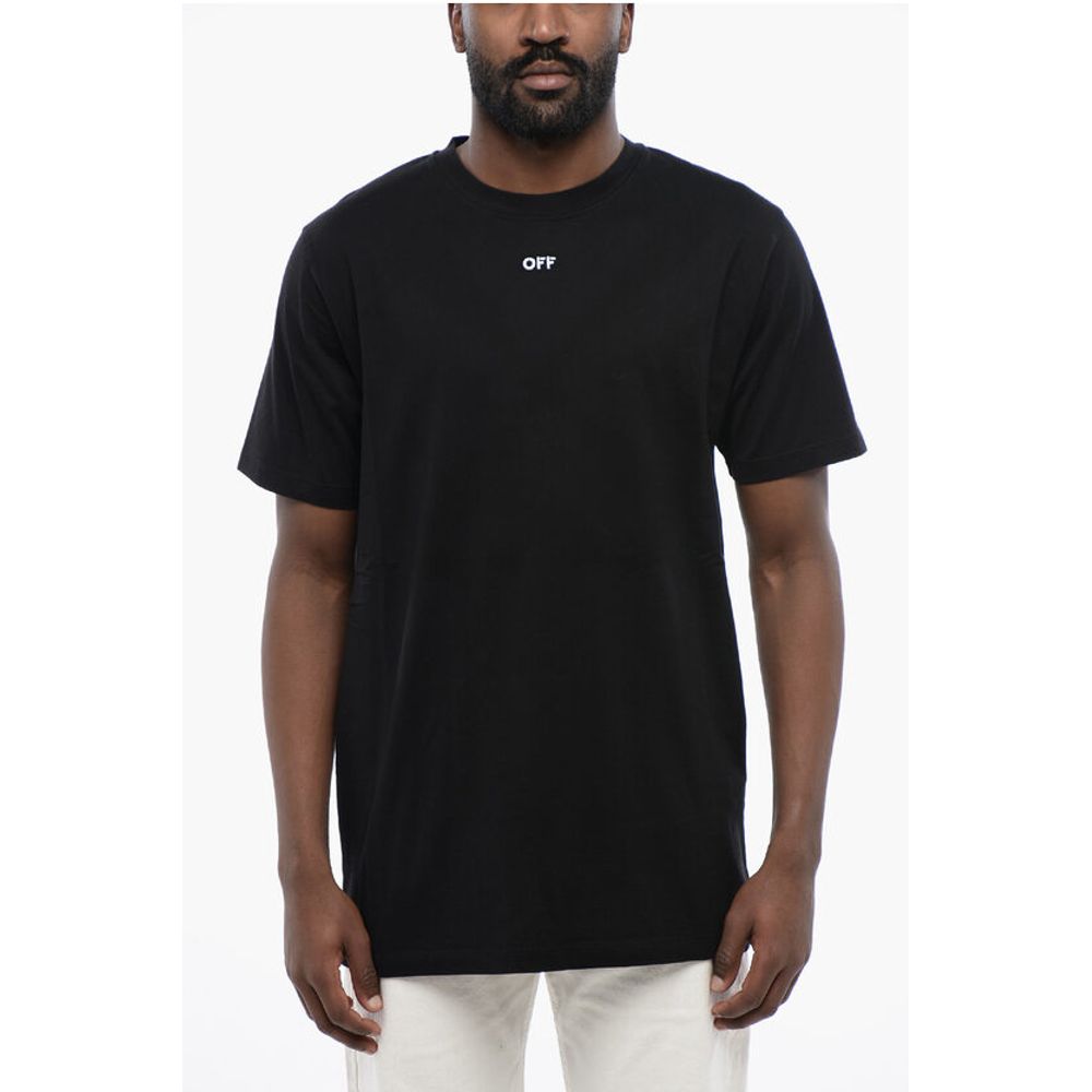 T-shirt girocollo ARROW in cotone nero Off-White
