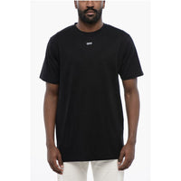 T-shirt girocollo ARROW in cotone nero Off-White