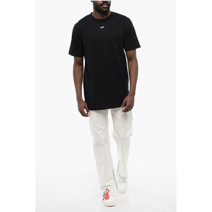 T-shirt girocollo ARROW in cotone nero Off-White