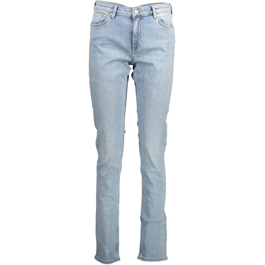 Jeans da donna in cotone biologico Gant Azzurro