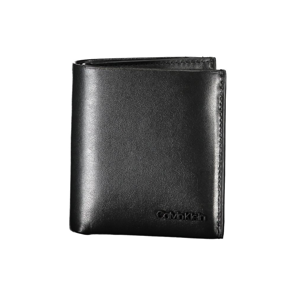 Portafoglio da uomo in pelle nera Calvin Klein
