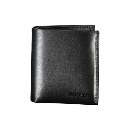 Portafoglio da uomo in pelle nera Calvin Klein