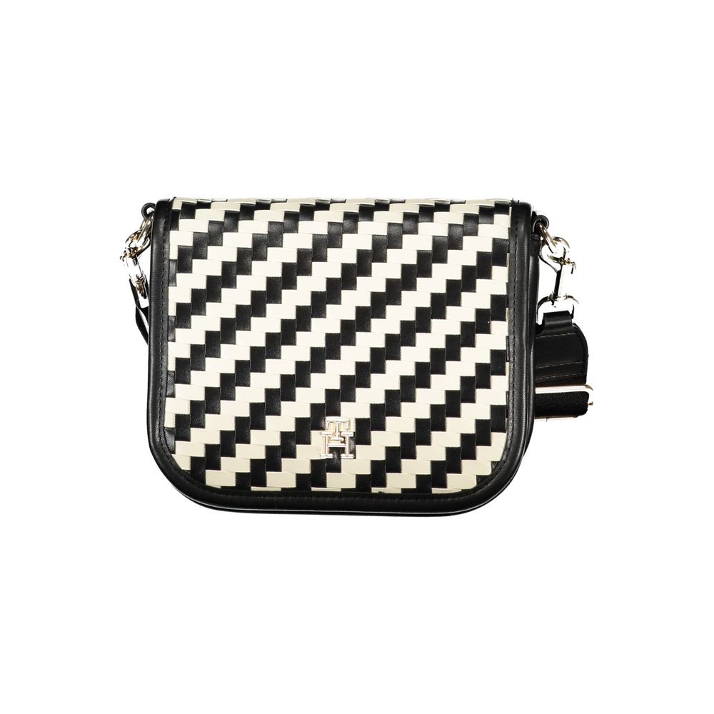 Borsa a mano da donna Tommy Hilfiger in poliuretano nero