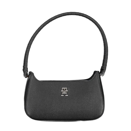 Borsa a mano da donna Tommy Hilfiger in poliuretano nero