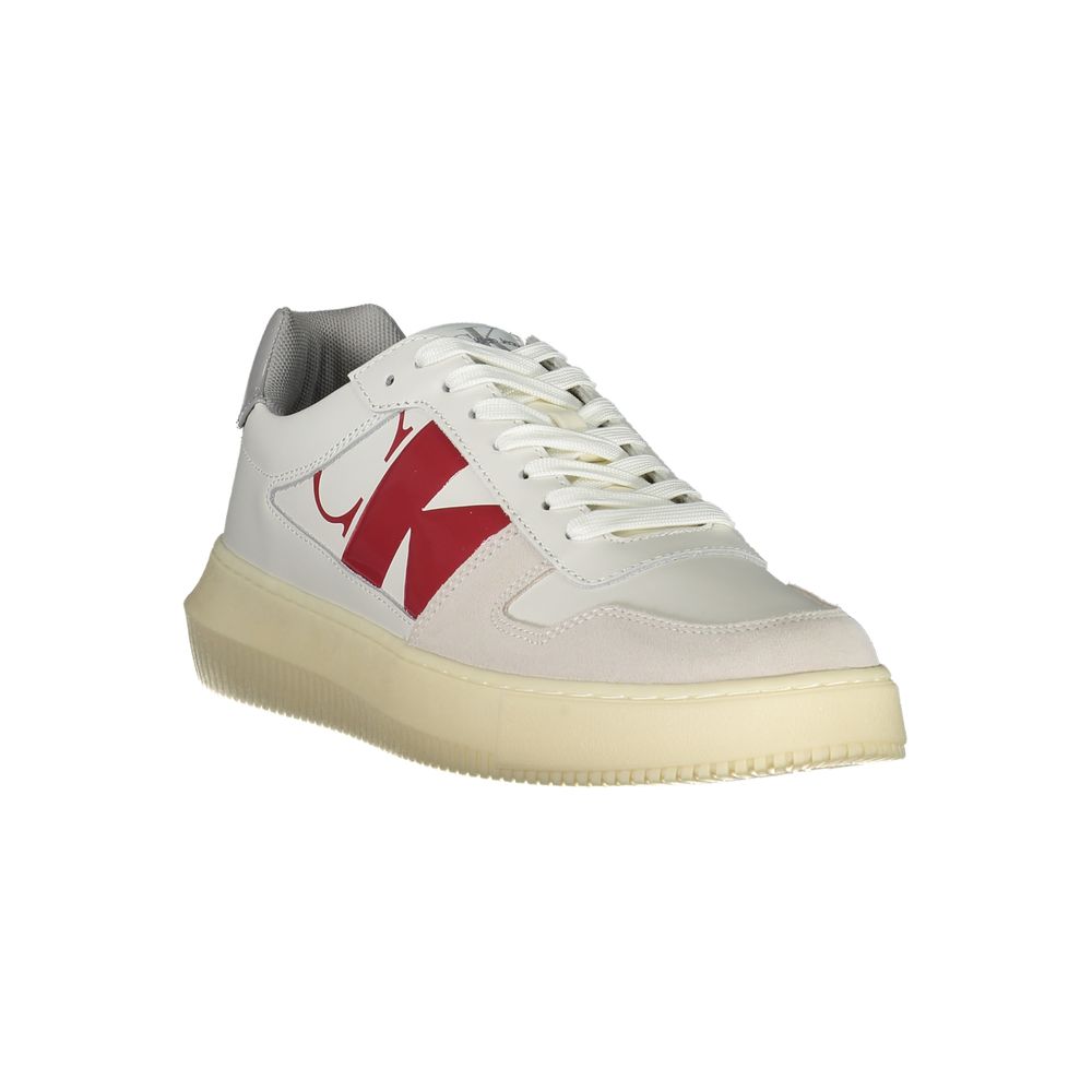 Baskets Calvin Klein en cuir blanc pour homme
