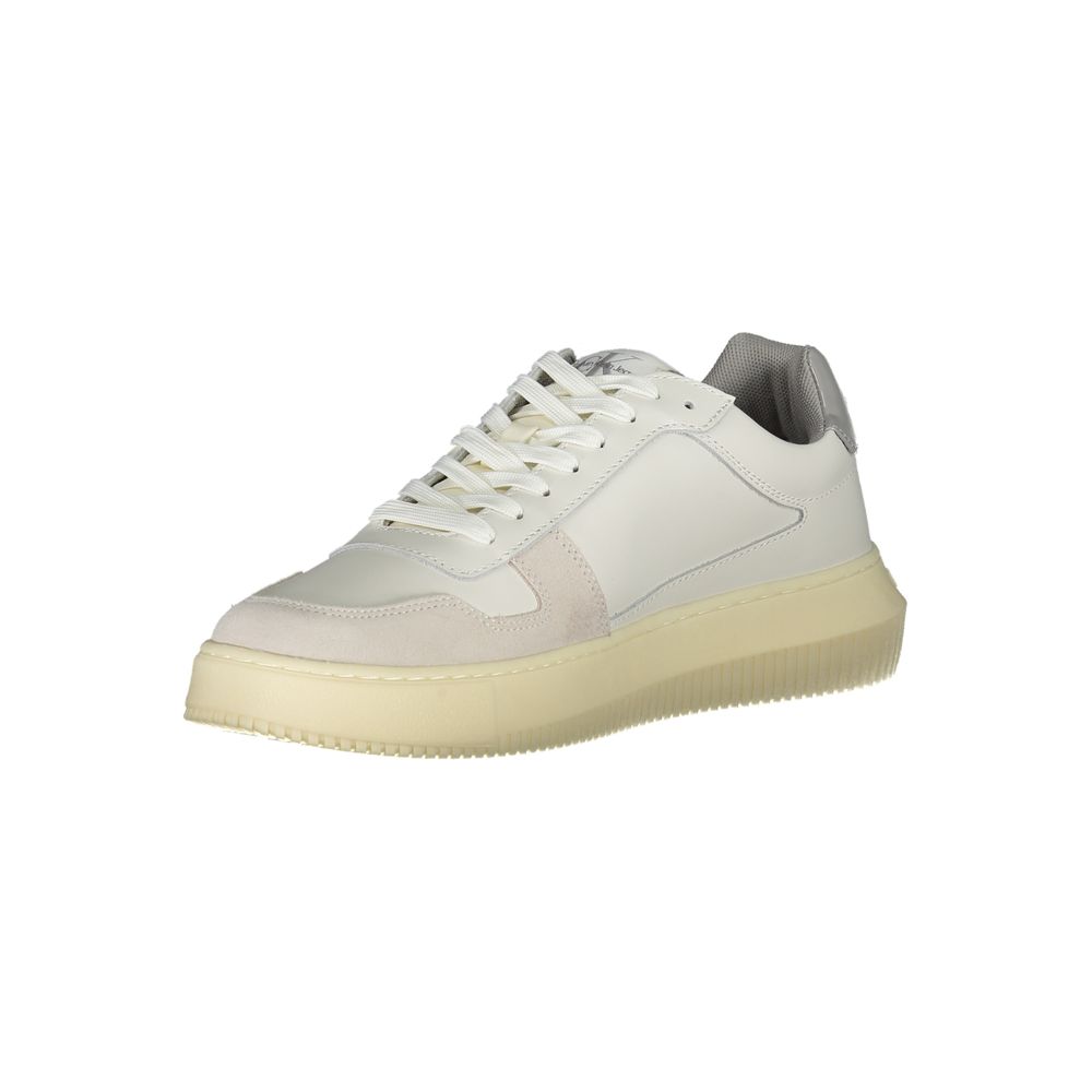 Baskets Calvin Klein en cuir blanc pour homme