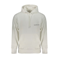Felpa con cappuccio da uomo in cotone bianco Calvin Klein