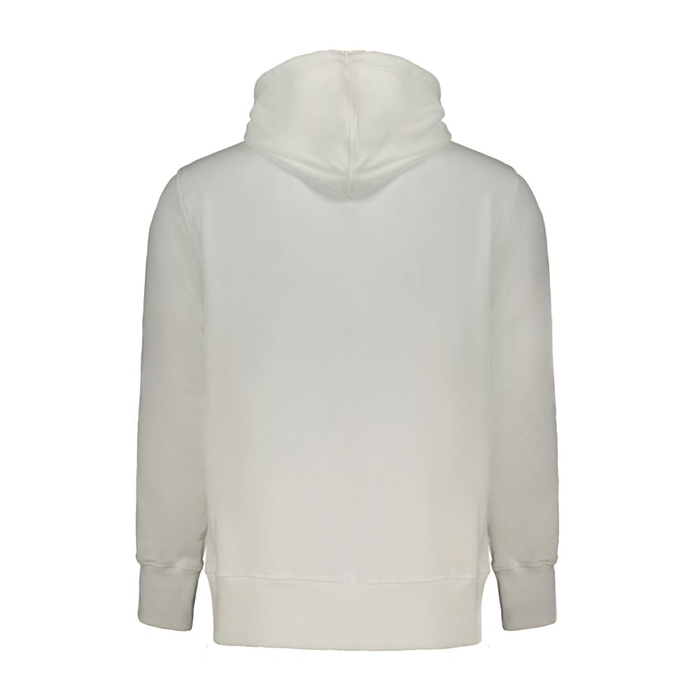 Felpa con cappuccio da uomo in cotone bianco Calvin Klein