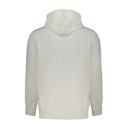Felpa con cappuccio da uomo in cotone bianco Calvin Klein