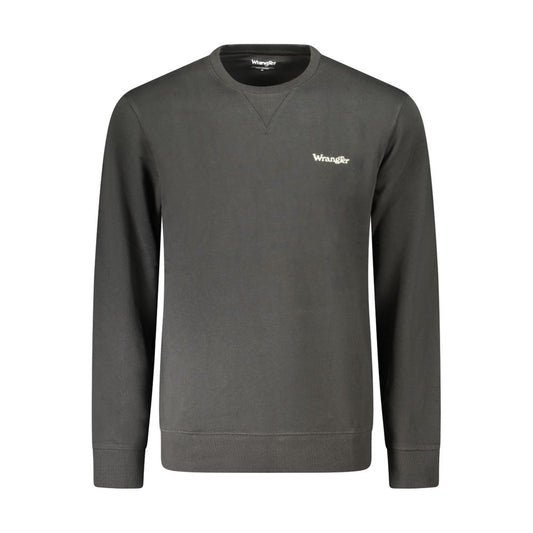 Felpa da uomo in cotone nero Wrangler
